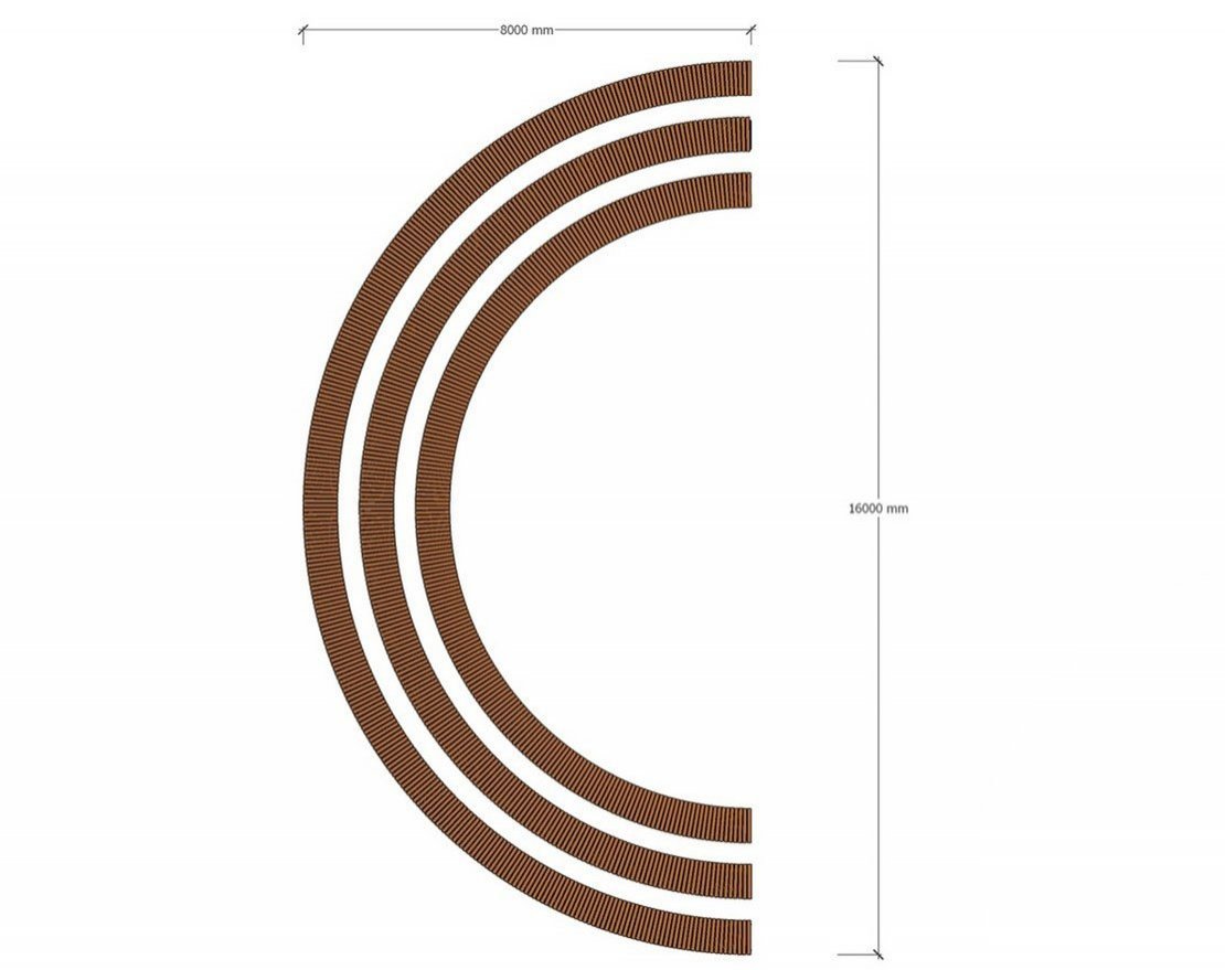Амфитеатр Радиус без спинок, радиус 3-5 м - вид 3