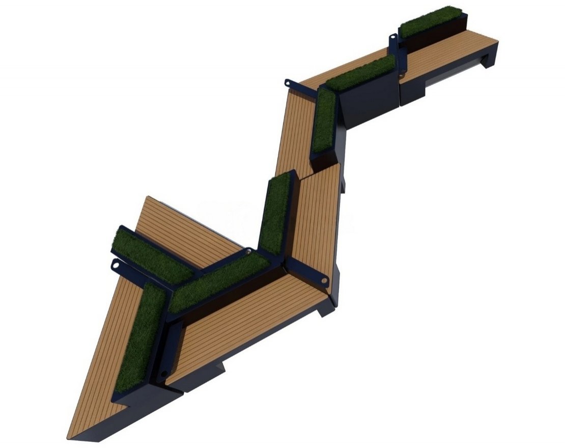 Модульная скамейка Концепт - вид 5