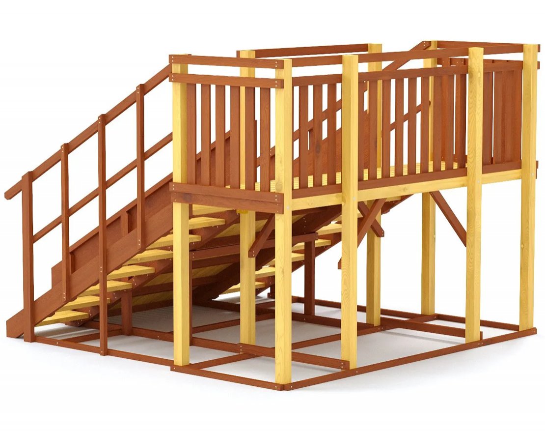 Зимняя деревянная горка TORUDA Север-4 (скат 3 м) - вид 2